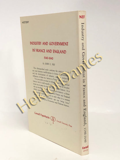 Industry and Government in France and England 1540-1640 (1969)